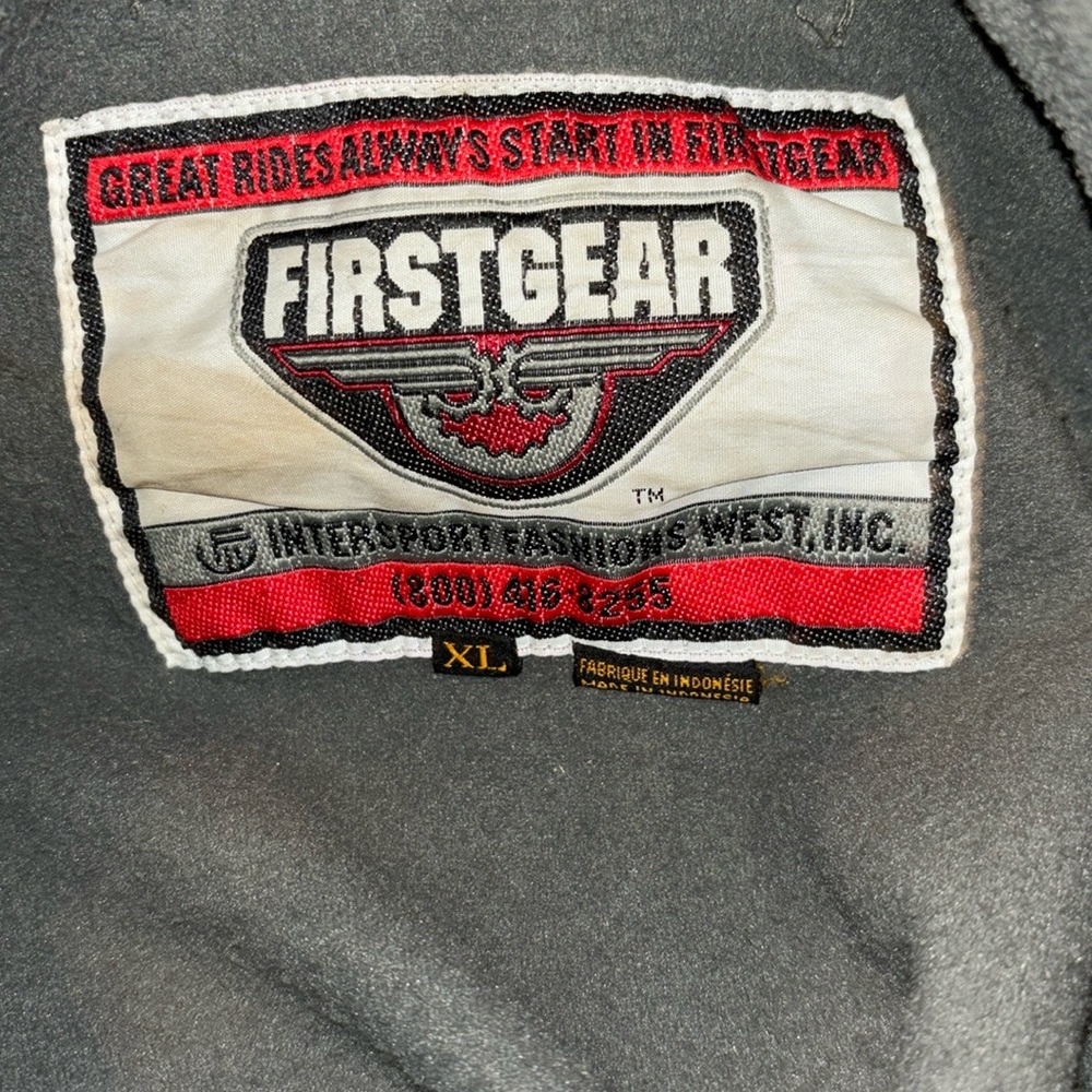 Firstgear Intersport Fashions West, Inc. Zip Up Polyester Grey/Black Jacket